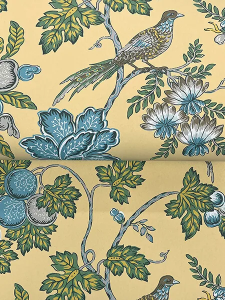 Antonina Vella Parterre wallpaper, color Saffron, SKU VP1313