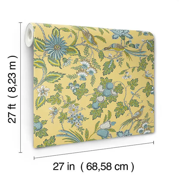 Antonina Vella Parterre wallpaper, color Saffron, SKU VP1313
