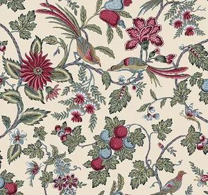 Antonina Vella Parterre wallpaper, color Raspberry, SKU VP1312