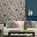 Antonina Vella Parterre - Raspberry Wallpaper | Buy Online Antonina Vella Parterre wallpaper, color Raspberry, SKU VP1312