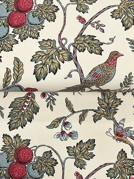 Antonina Vella Parterre - Raspberry Wallpaper | Buy Online Antonina Vella Parterre wallpaper, color Raspberry, SKU VP1312