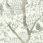 Antonina Vella Peacock Block Print - Off White Wallpaper | Buy Online Antonina Vella Peacock Block Print wallpaper, color Off White, SKU BO6635