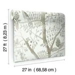 Antonina Vella Peacock Block Print - Off White Wallpaper | Buy Online Antonina Vella Peacock Block Print wallpaper, color Off White, SKU BO6635