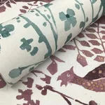 Antonina Vella Peacock Block Print - Teal Wallpaper | Buy Online Antonina Vella Peacock Block Print wallpaper, color Teal, SKU BO6632