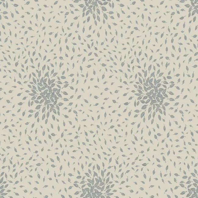 Antonina Vella Petite Leaves wallpaper, color Beige & Silver, SKU MD7105