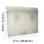 Antonina Vella Petite Leaves wallpaper, color Beige & Silver, SKU MD7105