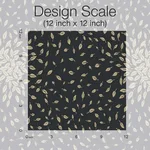 Antonina Vella Petite Leaves wallpaper, color Black & Gold, SKU MD7102