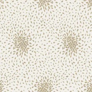 Antonina Vella Petite Leaves wallpaper, color Cream & Gold, SKU MD7103