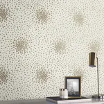 Antonina Vella Petite Leaves - Cream & Gold Wallpaper | Buy Online Antonina Vella Petite Leaves wallpaper, color Cream & Gold, SKU MD7103