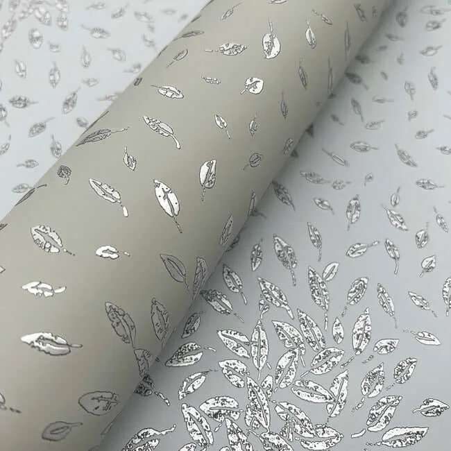 Antonina Vella Petite Leaves - Eucalyptus & Silver Wallpaper | Buy Online Antonina Vella Petite Leaves wallpaper, color Eucalyptus & Silver, SKU MD7104