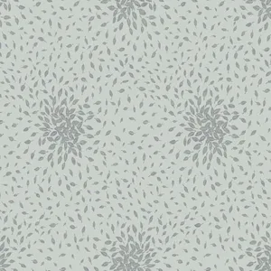 Antonina Vella Petite Leaves wallpaper, color Spa & Silver, SKU MD7101
