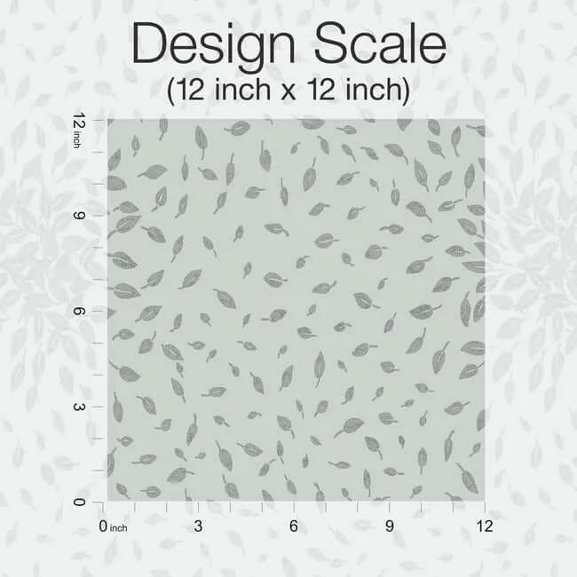 Antonina Vella Petite Leaves wallpaper, color Spa & Silver, SKU MD7101