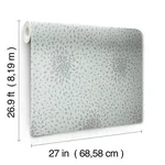 Antonina Vella Petite Leaves wallpaper, color Spa & Silver, SKU MD7101