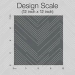 Antonina Vella Polished Chevron wallpaper, color Charcoal & Silver, SKU MD7226