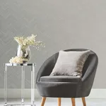 Antonina Vella Polished Chevron - Taupe & Silver Wallpaper | Buy Online Antonina Vella Polished Chevron wallpaper, color Taupe & Silver, SKU MD7227