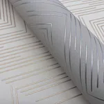 Antonina Vella Polished Chevron - Taupe & Silver Wallpaper | Buy Online Antonina Vella Polished Chevron wallpaper, color Taupe & Silver, SKU MD7227