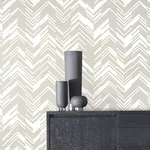 Antonina Vella Polished Chevron wallpaper, color White & Gold, SKU MD7222