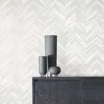 Antonina Vella Polished Chevron - White & Silver Wallpaper | Buy Online Antonina Vella Polished Chevron wallpaper, color White & Silver, SKU MD7223