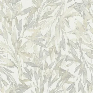 Antonina Vella Rainforest Leaves wallpaper, color Cream & Grey, SKU Y6230702