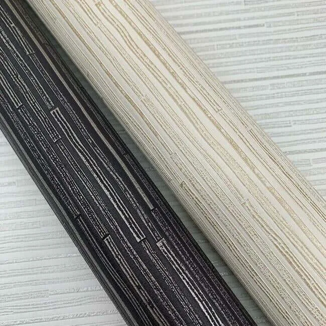 Antonina Vella Ribbon Bamboo - Black & Silver Metallic Wallpaper | Buy Online Antonina Vella Ribbon Bamboo wallpaper, color Black & Silver Metallic, SKU DD3835