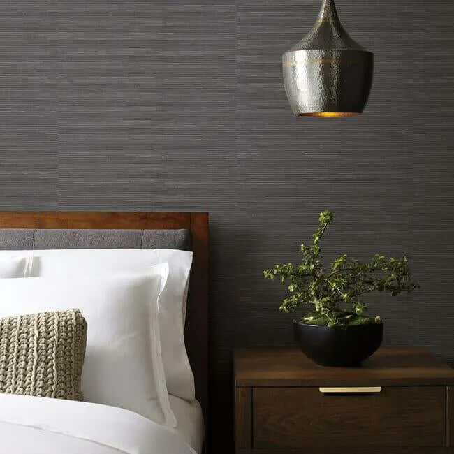 Antonina Vella Ribbon Bamboo - Black & Silver Metallic Wallpaper | Buy Online Antonina Vella Ribbon Bamboo wallpaper, color Black & Silver Metallic, SKU DD3835