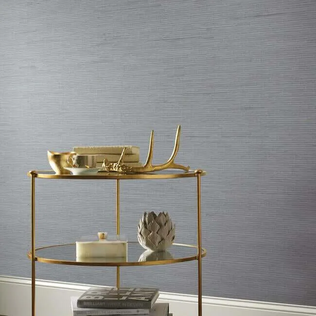 Antonina Vella Ribbon Bamboo - Blue & Silver Metallic Wallpaper | Buy Online Antonina Vella Ribbon Bamboo wallpaper, color Blue & Silver Metallic, SKU DD3834