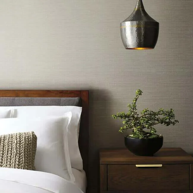 Antonina Vella Ribbon Bamboo wallpaper, color Silver Metallic, SKU DD3832