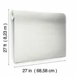Antonina Vella Ribbon Bamboo wallpaper, color White & Silver Metallic, SKU DD3833