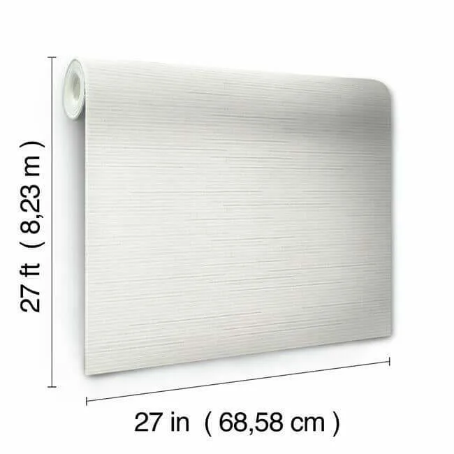 Antonina Vella Ribbon Bamboo wallpaper, color White & Silver Metallic, SKU DD3833