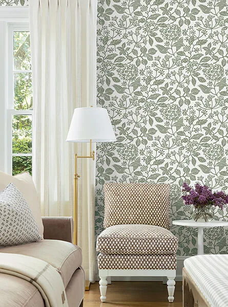 Antonina Vella Rowen wallpaper, color Olive, SKU VP1343