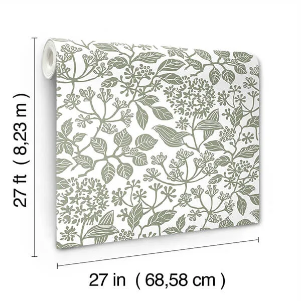 Antonina Vella Rowen - Olive Wallpaper | Buy Online Antonina Vella Rowen wallpaper, color Olive, SKU VP1343
