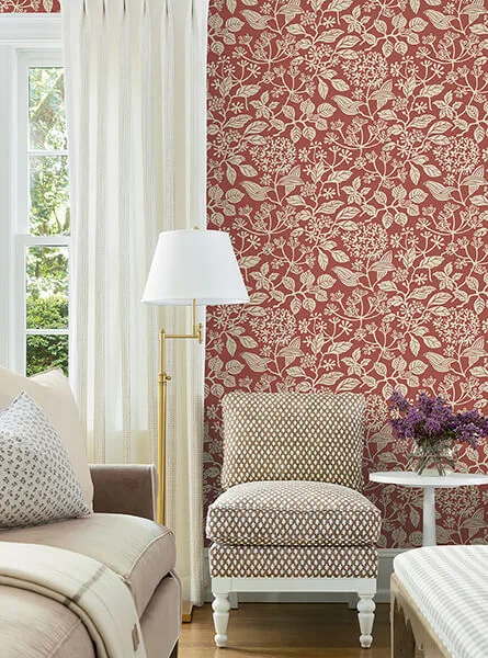 Antonina Vella Rowen wallpaper, color Ginger, SKU VP1342