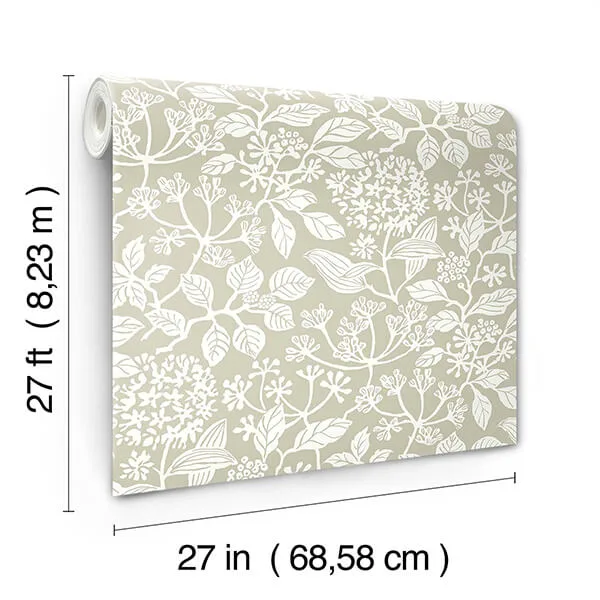 Antonina Vella Rowen - Taupe Wallpaper | Buy Online Antonina Vella Rowen wallpaper, color Taupe, SKU VP1344