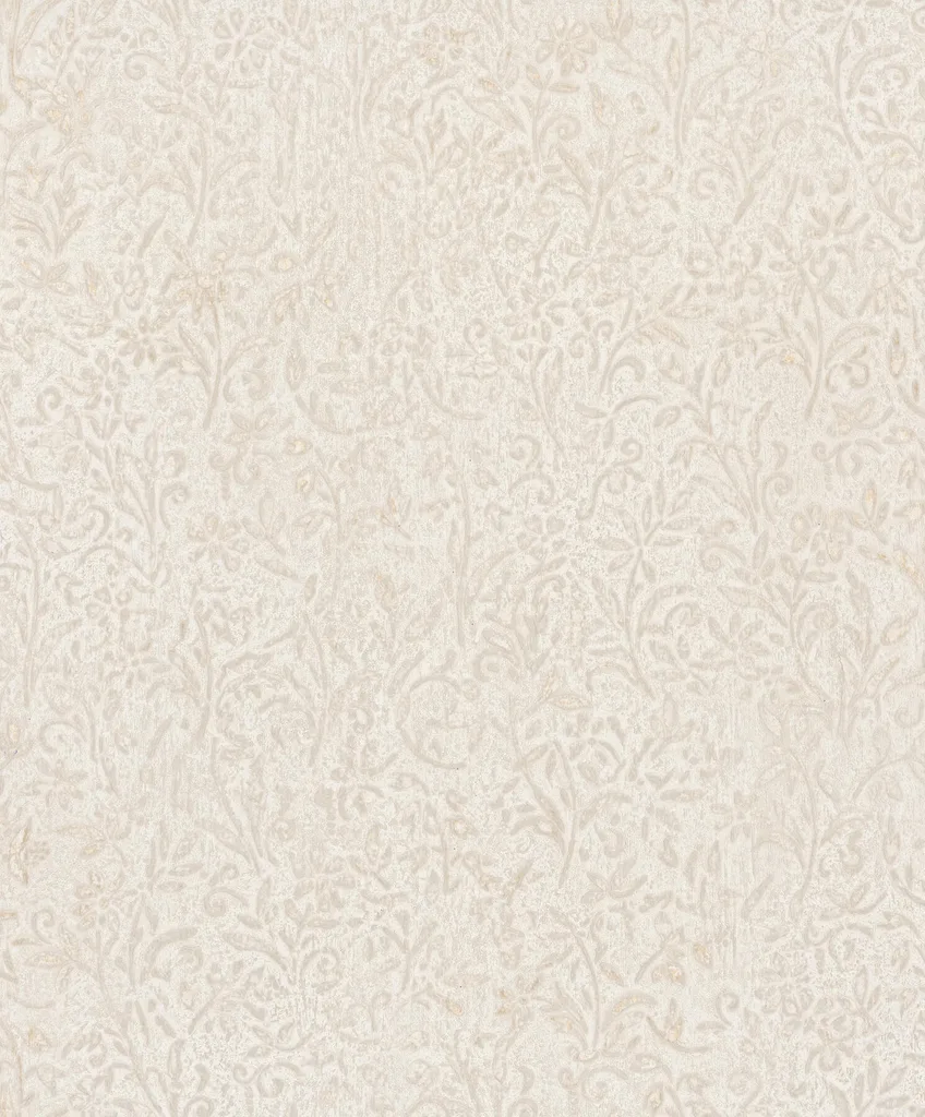 Antonina Vella Sculpted Floral wallpaper, color Beige, SKU MA35531