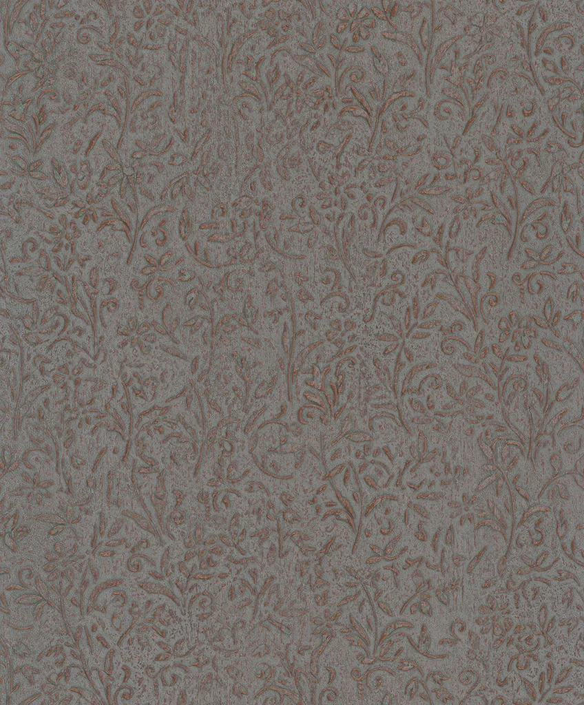 Antonina Vella Sculpted Floral wallpaper, color Copper, SKU MA35534