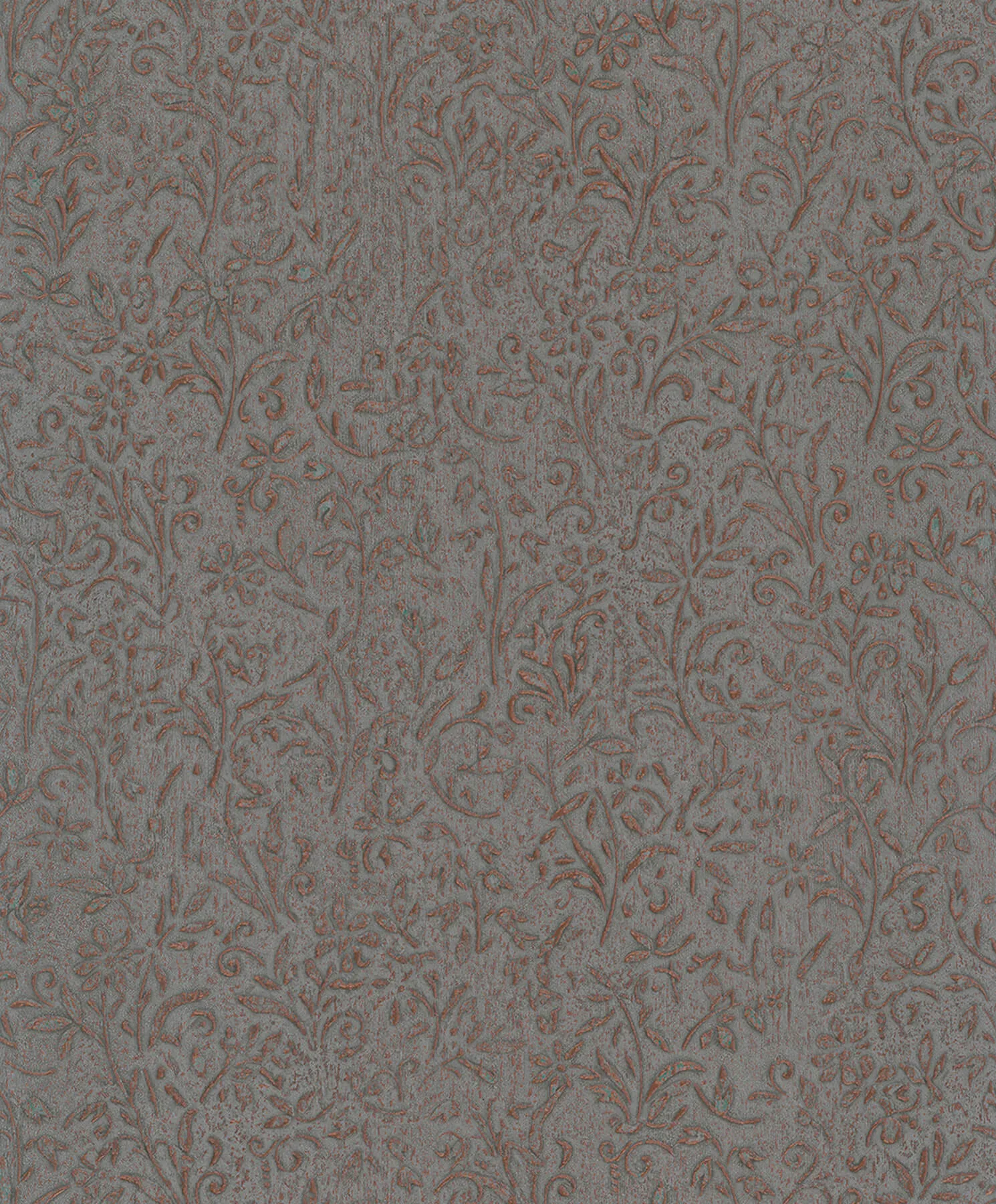 Antonina Vella Sculpted Floral wallpaper, color Copper, SKU MA35534