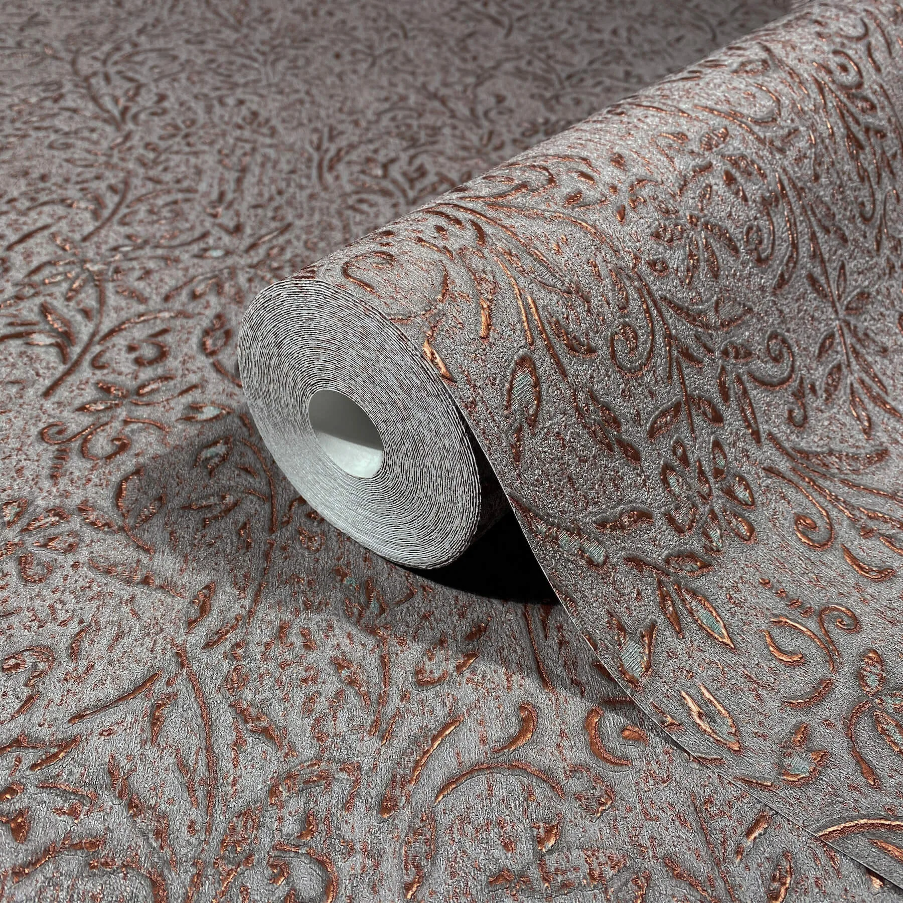 Antonina Vella Sculpted Floral - Copper Wallpaper | Buy Online Antonina Vella Sculpted Floral wallpaper, color Copper, SKU MA35534