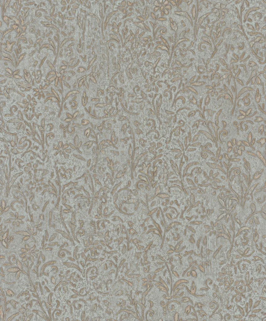 Antonina Vella Sculpted Floral wallpaper, color Gold, SKU MA35532