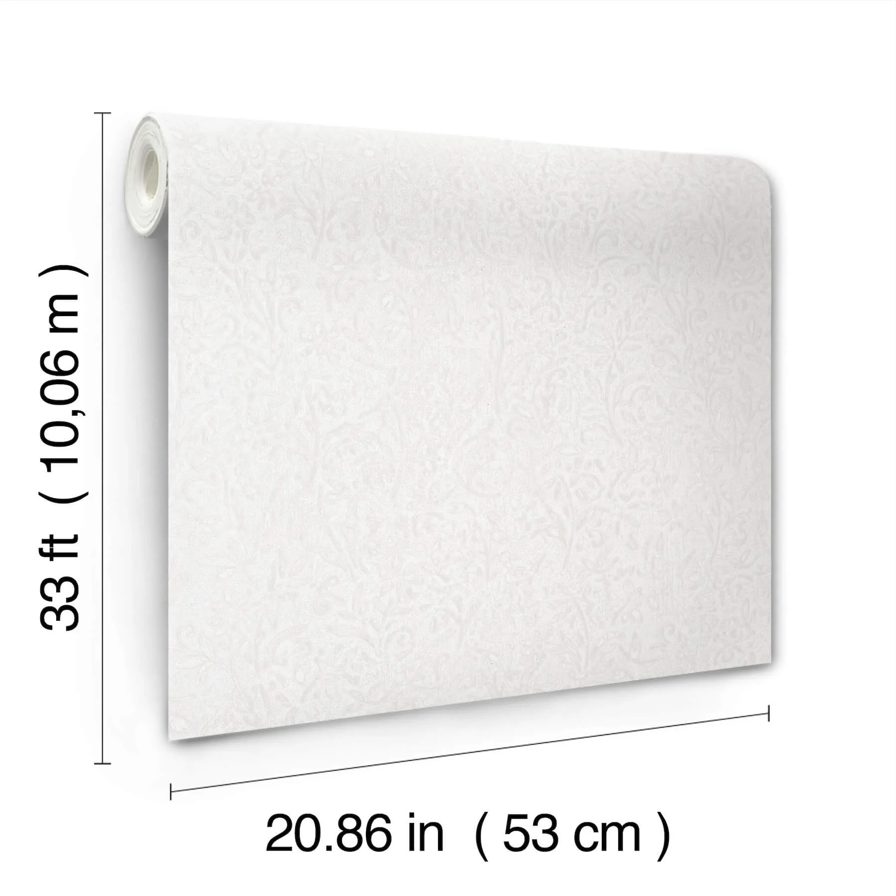 Antonina Vella Sculpted Floral wallpaper, color Pearl, SKU MA35530