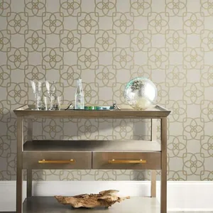 Antonina Vella Serendipity wallpaper, color Cream & Gold Metallic, SKU Y6200202