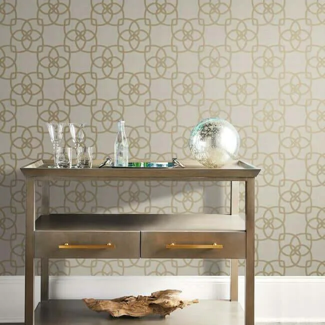 Antonina Vella Serendipity - Cream & Gold Metallic Wallpaper | Buy Online Antonina Vella Serendipity wallpaper, color Cream & Gold Metallic, SKU Y6200202