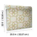 Antonina Vella Serendipity - Cream & Gold Metallic Wallpaper | Buy Online Antonina Vella Serendipity wallpaper, color Cream & Gold Metallic, SKU Y6200202