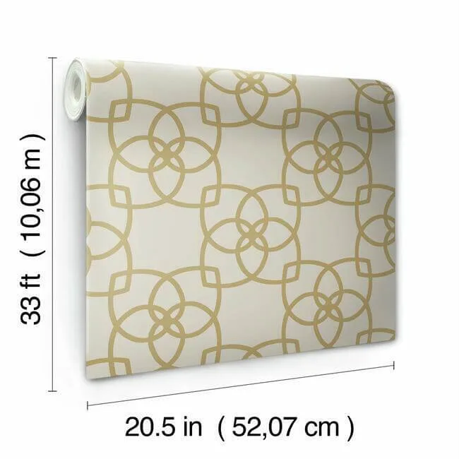 Antonina Vella Serendipity - Cream & Gold Metallic Wallpaper | Buy Online Antonina Vella Serendipity wallpaper, color Cream & Gold Metallic, SKU Y6200202