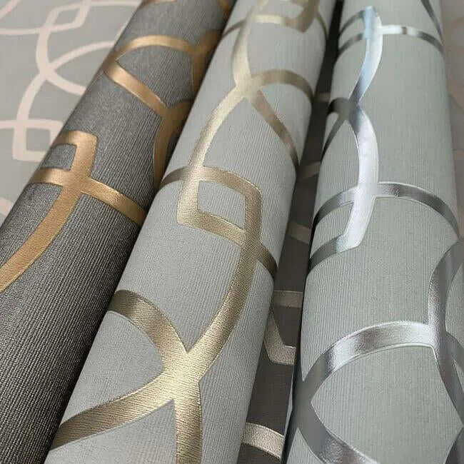 Antonina Vella Serendipity - Grey & Gold Metallic Wallpaper | Buy Online Antonina Vella Serendipity wallpaper, color Grey & Gold Metallic, SKU Y6200204