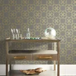 Antonina Vella Serendipity - Grey & Gold Metallic Wallpaper | Buy Online Antonina Vella Serendipity wallpaper, color Grey & Gold Metallic, SKU Y6200204