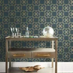 Antonina Vella Serendipity wallpaper, color Navy, SKU DD3711