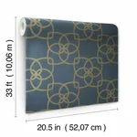 Antonina Vella Serendipity wallpaper, color Navy, SKU DD3711