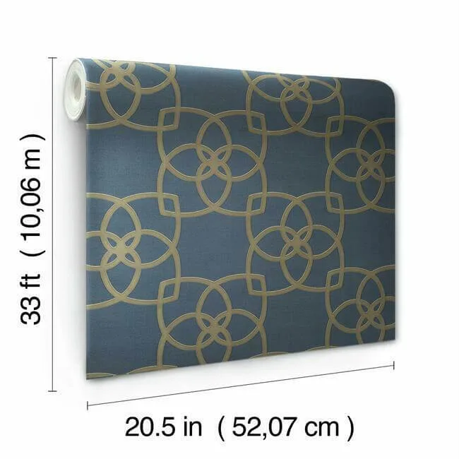 Antonina Vella Serendipity wallpaper, color Navy, SKU DD3711