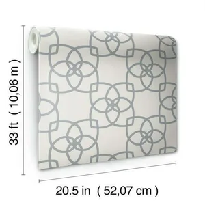 Antonina Vella Serendipity wallpaper, color Pale Grey Metallic, SKU Y6200205