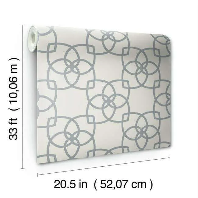 Antonina Vella Serendipity wallpaper, color Pale Grey Metallic, SKU Y6200205